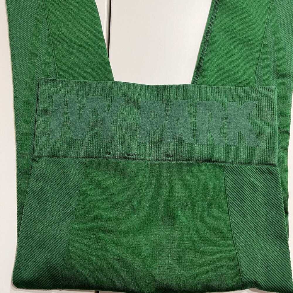 Adidas X Ivy Park Dark Green Knit Leggings Small - Picture 4 of 7